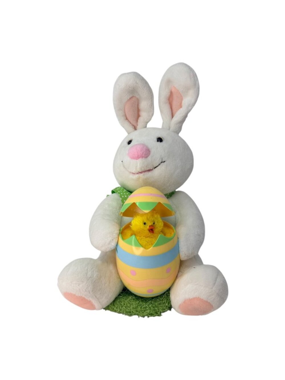 Vintage Hallmark Rockin Rabbit Animated Easter Bunny Chick Plush 13"